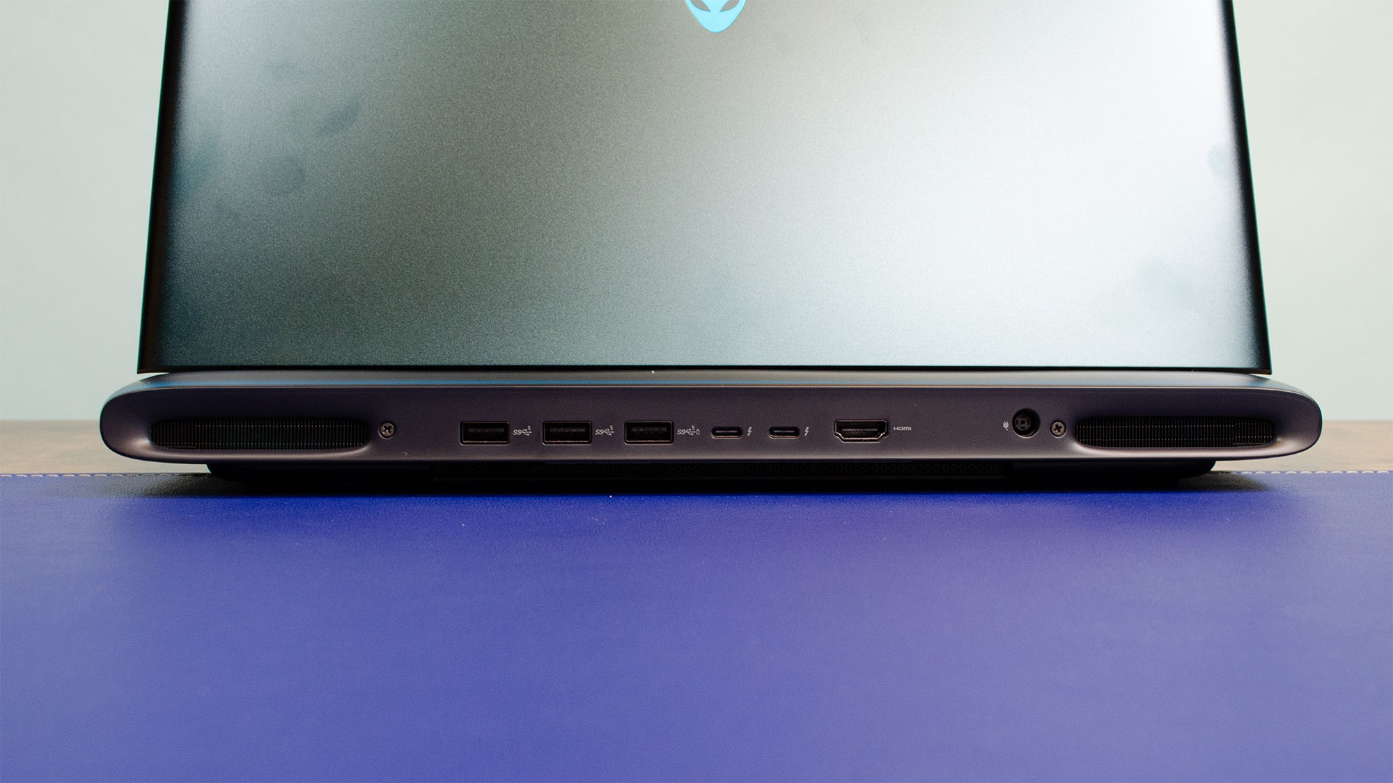 An Alienware Area-51 16 laptop on a desk