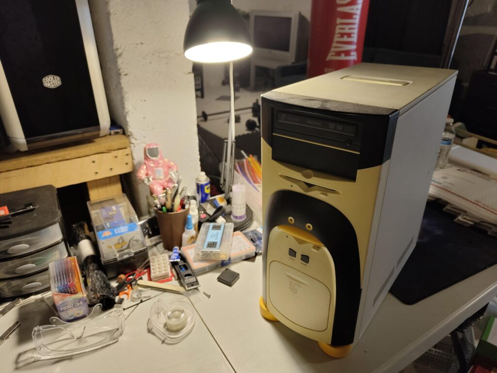 I found this very old and heavy penguin case. Should I clean it up and use it as a Linux PC?