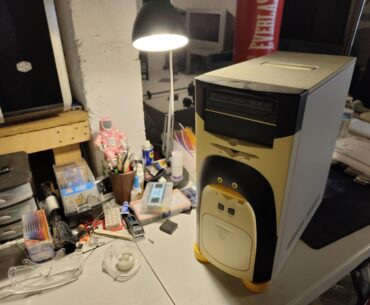 I found this very old and heavy penguin case. Should I clean it up and use it as a Linux PC?