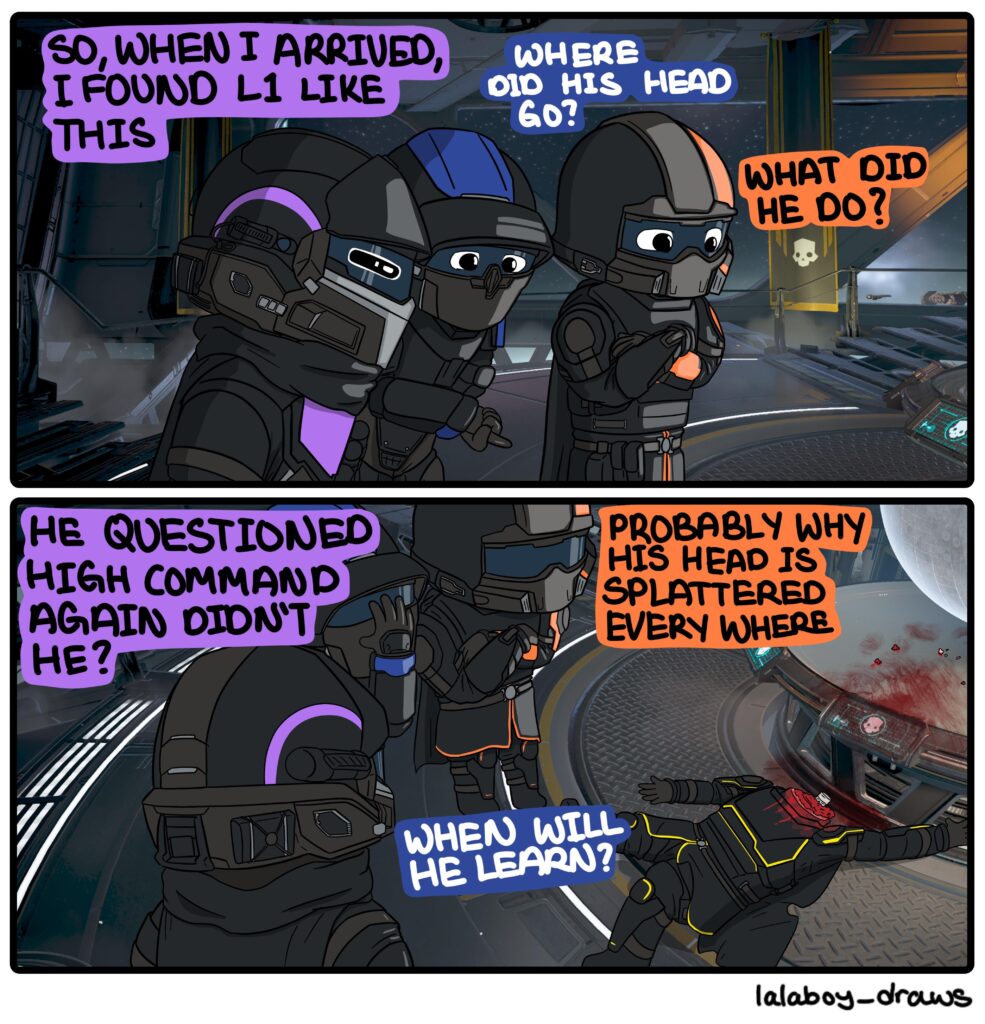 [OC] Consequences of questioning high command (from helldivers 2)