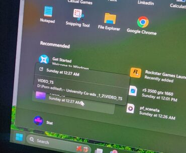 Bought a pc off of a guy today. The recent files somehow still showed multiple p*rn files even though they were deleted.