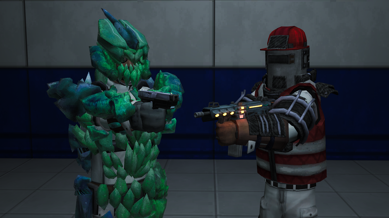 These fanmade reload animations for Abiotic Factor are so good the game’s own art director praises them: ‘You absolutely nailed the vibe I was going for’ Two new armour sets in abiotic factor. One looks like a green crystal lizard, the other like a red construction worker's vest and hard hat combined with a welding mask.