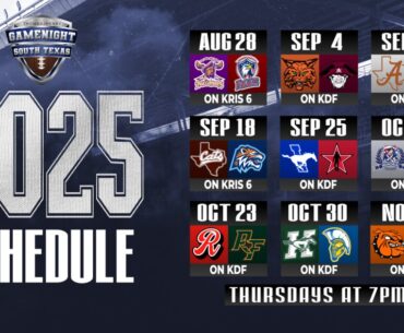 Game Night South Texas 2025 schedule features 9 games; Sinton hosts Alice week 3