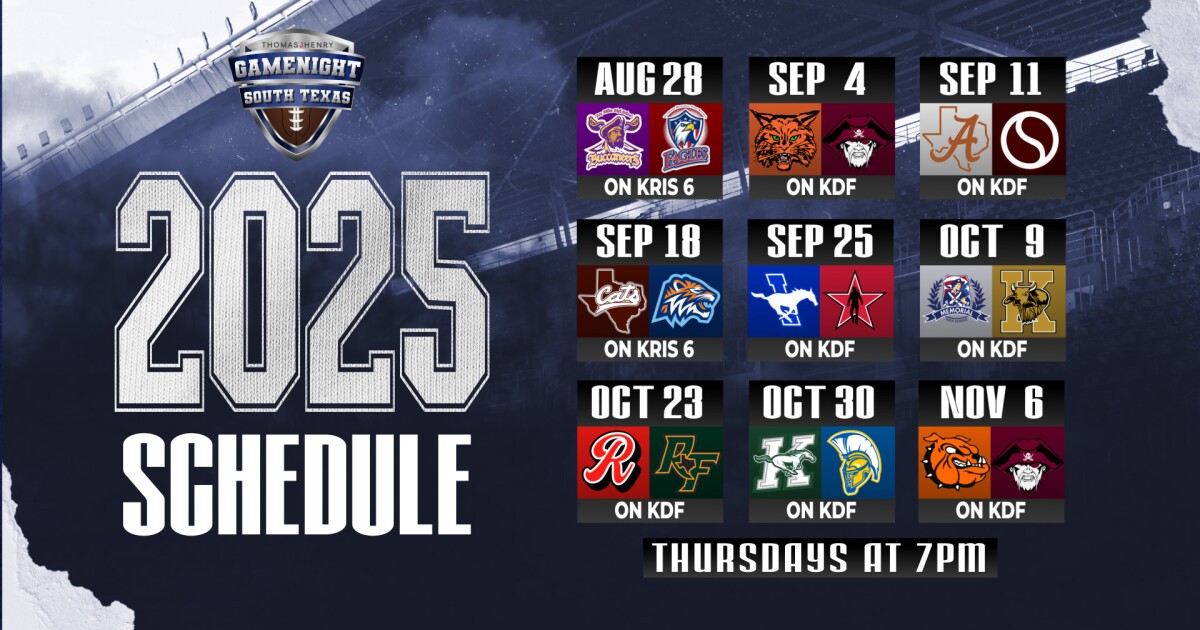 Game Night South Texas 2025 schedule features 9 games; Sinton hosts Alice week 3 Game Night South Texas 2025 schedule features 9 games; Sinton hosts Alice week 3