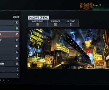 My newest high round on SOE. Could've gone longer but I ran out of ammo, the game wasn't being nice enough to give me a max, the zombies kept me from grabbing my alchemical by hordeing in front of it, and I got trapped while going around the map harvesting pods for a max ammo.