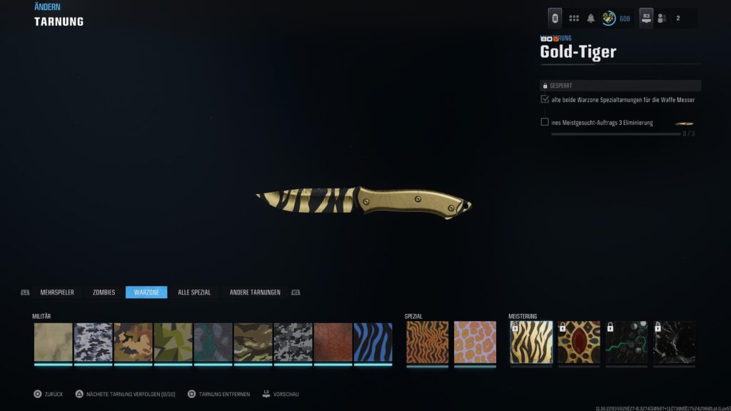 Best strategy for knive gold tiger Camo?