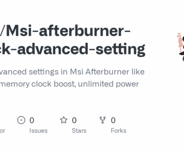 Guide to unlock advanced settings in MSI Afterburner