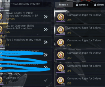 PSA: It's possible to finish the Gundam battle pass before next season without playing gundam modes.