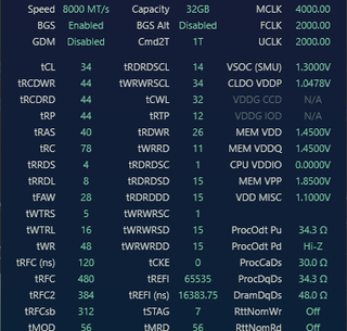 8000mhz cl34 results