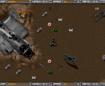 Alien Breed: Tower Assault had a simple explanation for where Player 2 went if you started a 1P game, your partner is killed in the shuttle crash that starts the game.