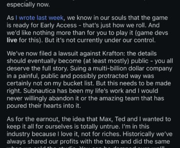 Subnautica founders suing Krafton