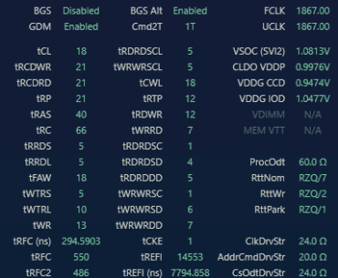Overclock ram 3200mzh cl16