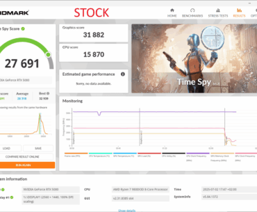 Low stock scores? 9800X3D, RTX 5080 TUF OC - Time Spy & Steel Nomad