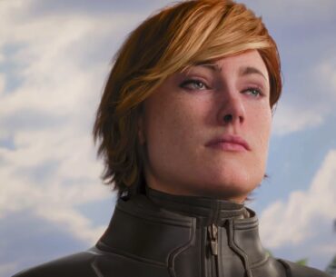 Joana Dark close up with sky in background