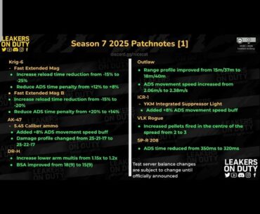 Season 7 Patchnotes