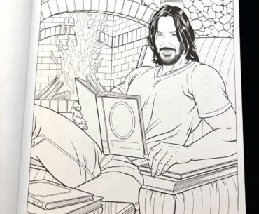 I found a Keanu Reeves coloring book and immediately thought of an idea