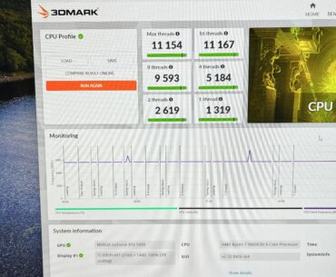 9800x3d OC - 3d mark - CPU Profile