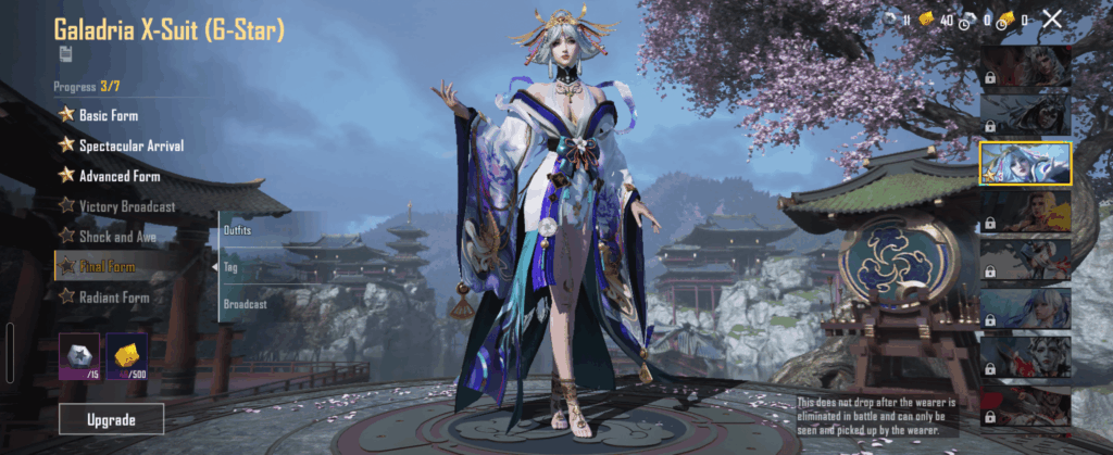 What methods do I have to max out this X suit, and the approx UC needed per level