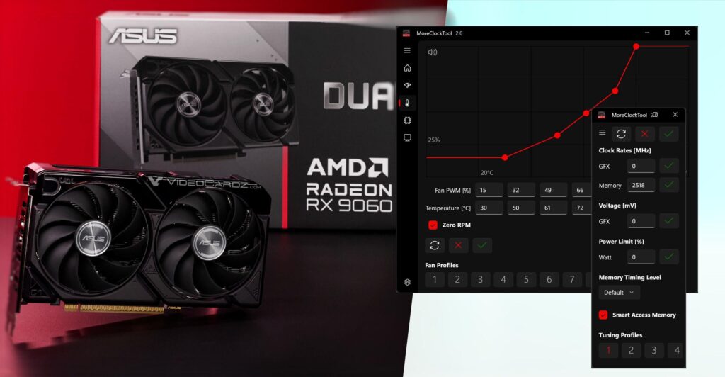 MoreClockTool 2 released, premium overclocking and tuning tool for Radeon RX 6000+ GPUs