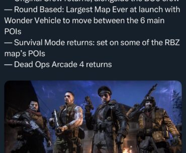 New BO7 Zombies Information
