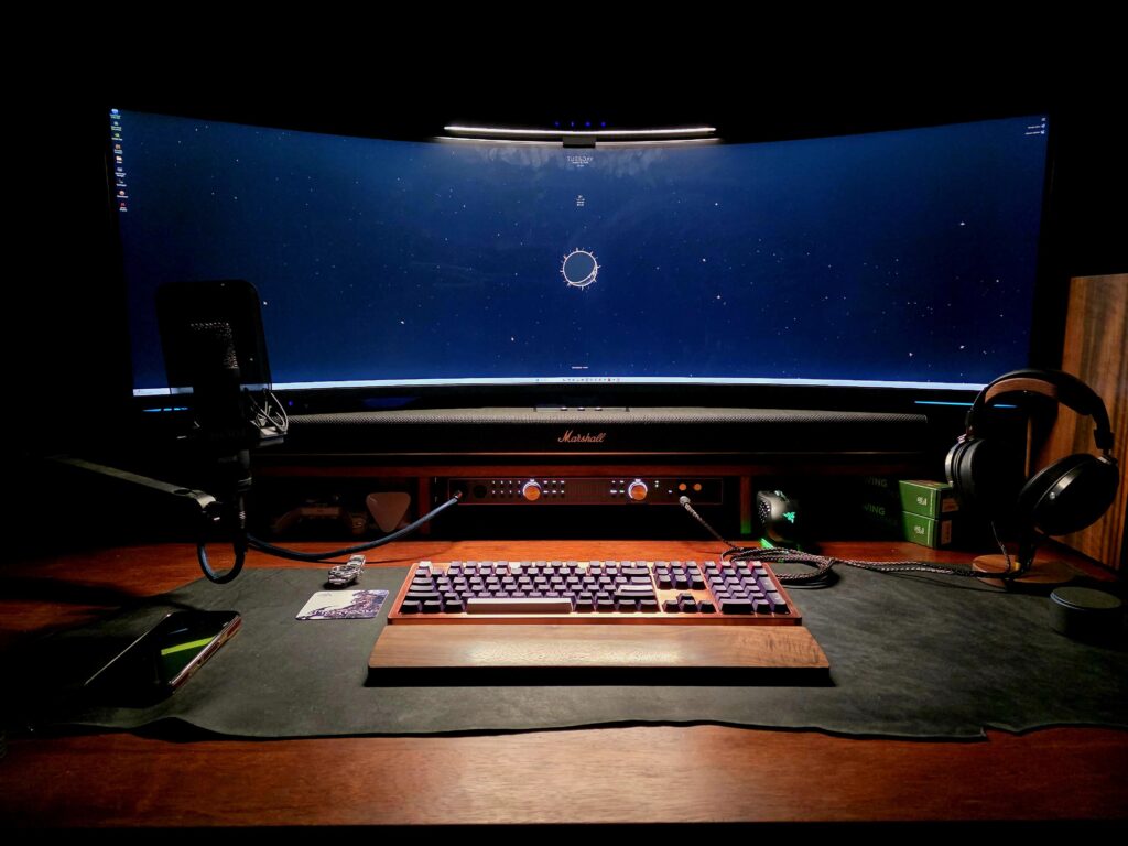 Work over, time for some night gaming.
