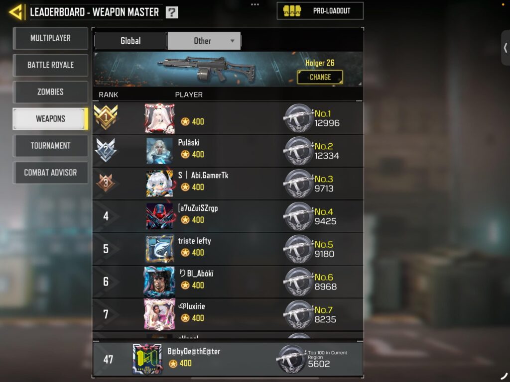 Finally have a top 50 ranked weapon!