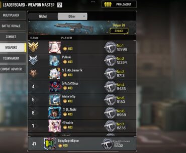 Finally have a top 50 ranked weapon!