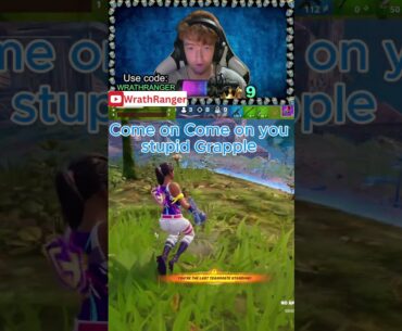 1 HP Grapple Saved My Life in Fortnite! Fortnite Shorts! #shorts #fortnite