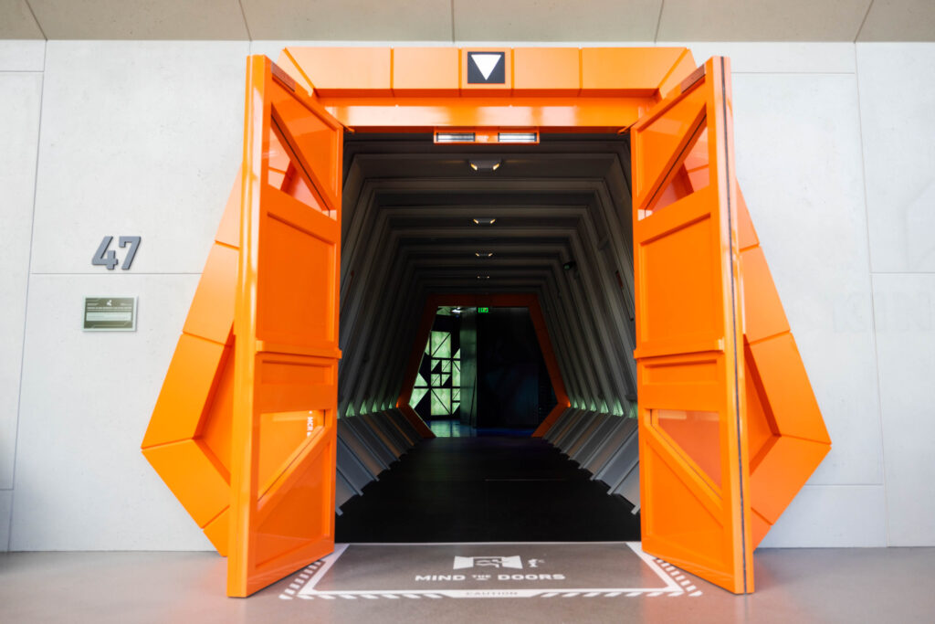 Inside Riot Games’ Mercer Island Office Riot Mercer lobby tunnel