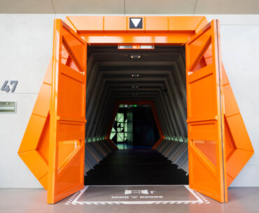 Riot Mercer lobby tunnel