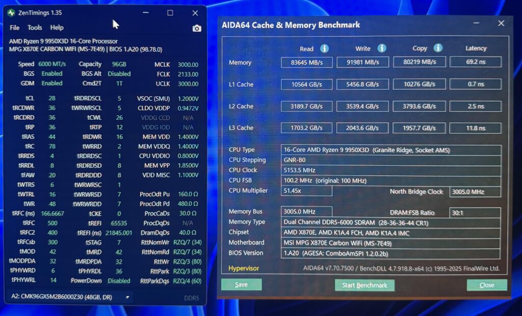 Update.v4: 9950x3d 96gb ram 6000cl28 FLCK 2133 Update.v4: 9950x3d 96gb ram 6000cl28 FLCK 2133