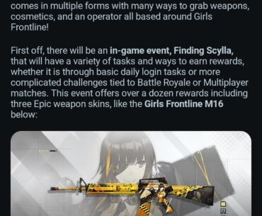 The devs made it clear that this M16 blueprint would be free through the GFL collab event, so why the hell is this a paid reward in the summer sale?