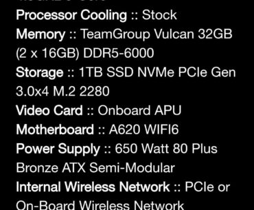 I know nothing about PC specs. Are these good specs?