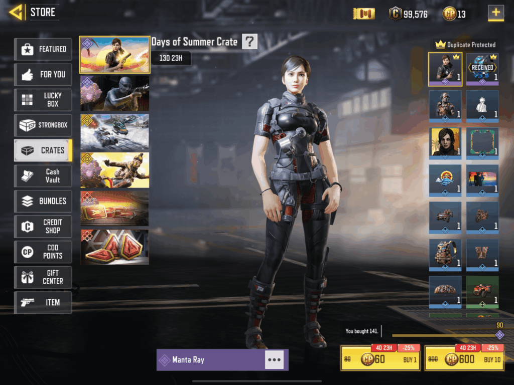 This was my last crate ever bought. I am completely stupid for even trying. I wasted 8k CP for a bunch of crap and a fucking epic backpack. Dog fucked whoever designed this scam system 🖕🏻