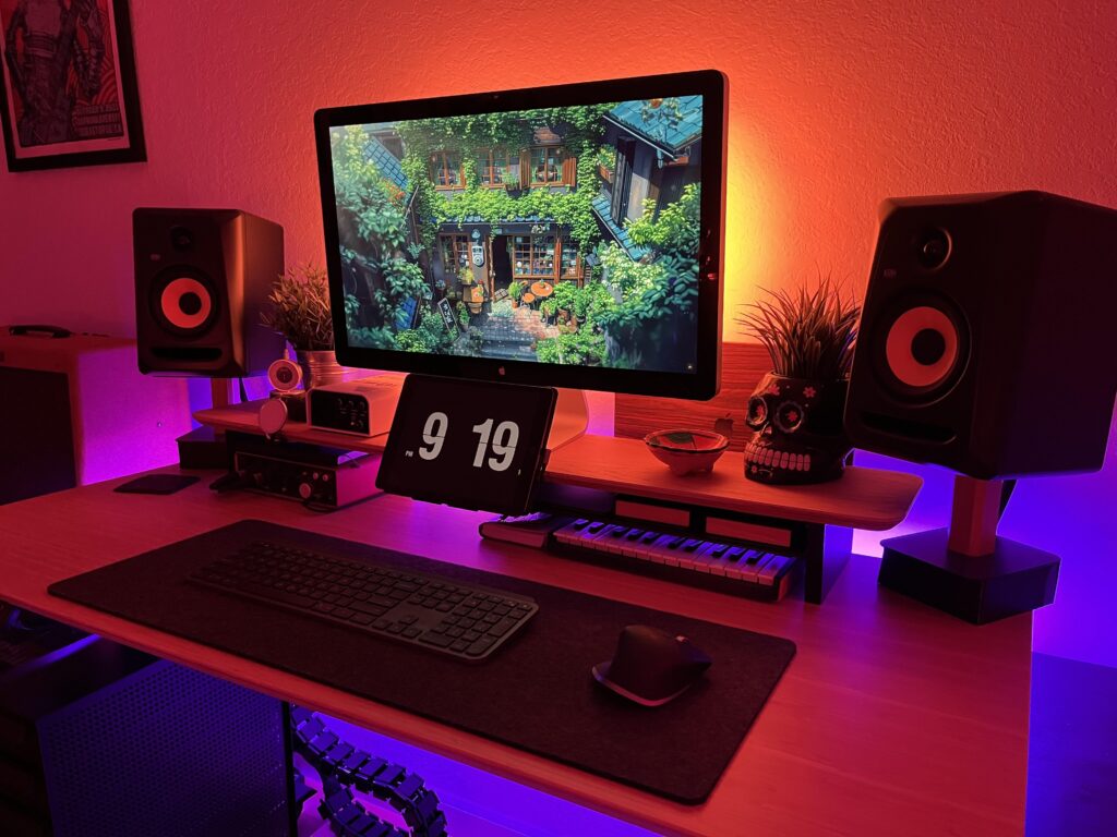 Love my set up at night!