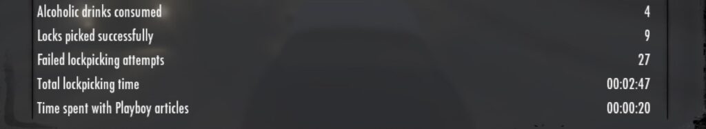 I love how mafia 2 has a stat for gooning