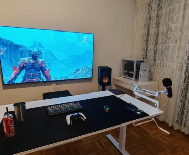 What Can I Add To My Set-Up? Added A White Desk For My PC & PS5, Thinking About LED Next. Open For Any Tips/Suggestions.