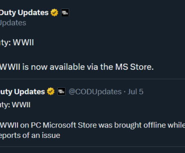 "Call of Duty: WWII is now available via the MS Store."