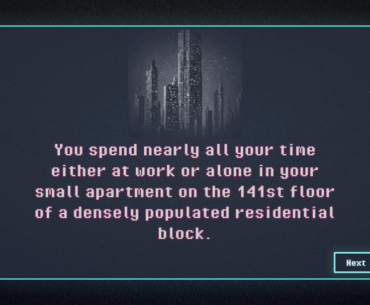 Some screens from my text retro-futuristic game