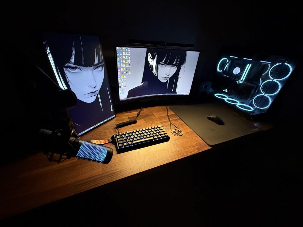 Gaming setup.