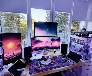 My new workspace and gamespace after switching from a laptop
