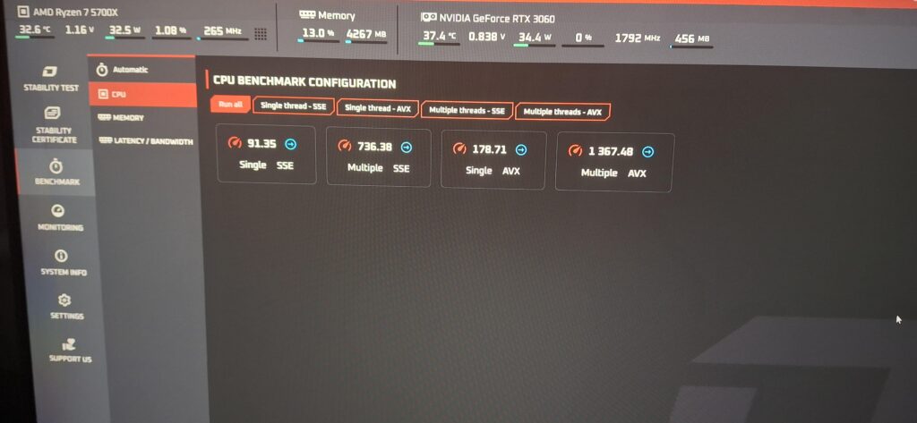 A successful overclock