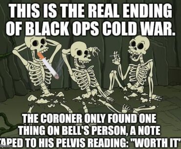 I know this isn't the real ending to Black ops Cold War but damn it I want it to be Canon