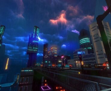 Cloudpunk (a game that has NO buissnes to be as fun as it is)