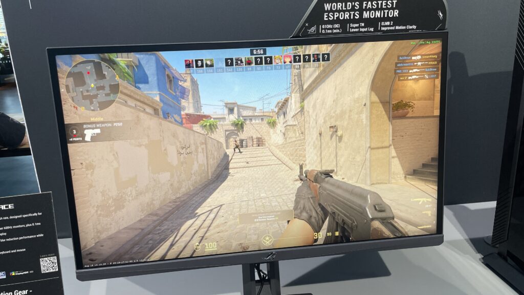 Forget OLED, it was a 610 Hz TN gaming monitor that stole my heart over Gamescom week An Asus ROG Strix XG248QSG Ace gaming monitor playing Counter-Strike 2