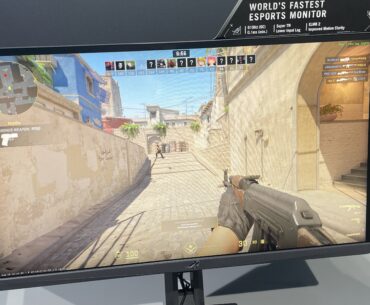 An Asus ROG Strix XG248QSG Ace gaming monitor playing Counter-Strike 2