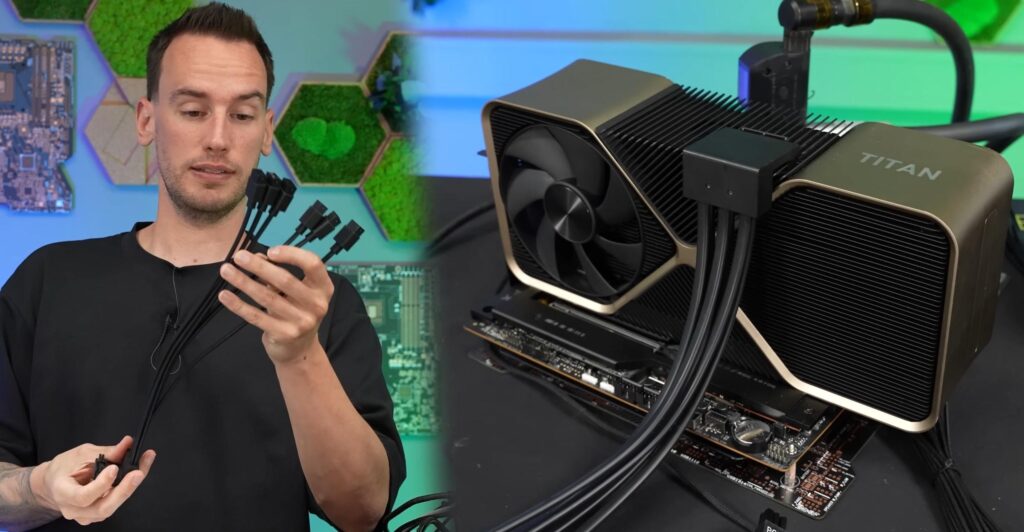 NVIDIA’s unreleased RTX TITAN ADA used 6x8-pin to dual 16-Pin adapter for up to 900W