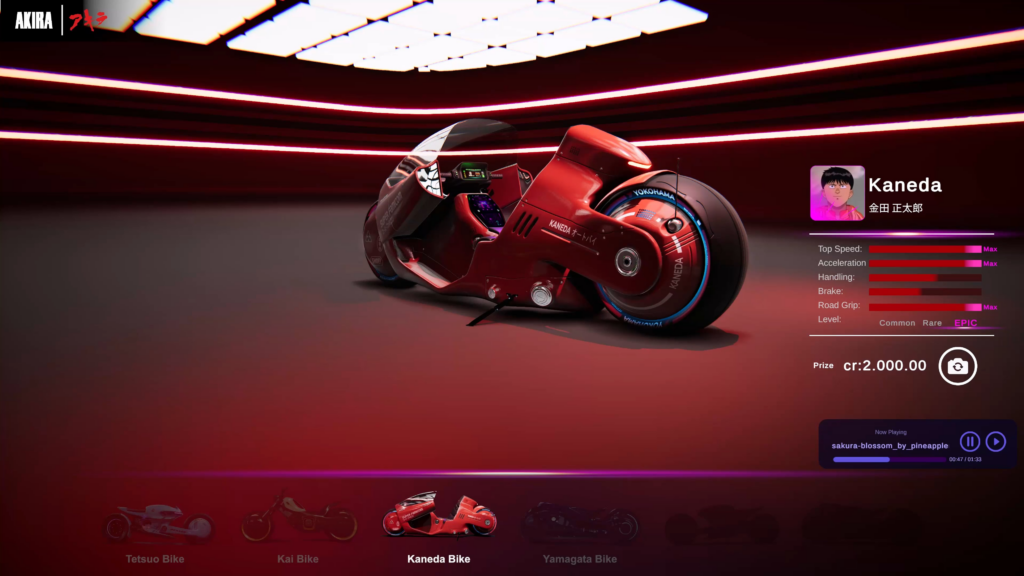 Akira Bikes | 3D Game Showroom Test in Unity HDRP