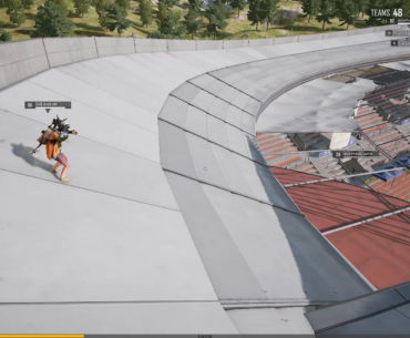 Direct Hit from bottom of Stadium to the roof with panzer