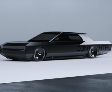 This Low-Body Lincoln Continental Redesign Looks Perfect For Futuristic Cyberpunk Mafia